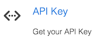 API Key Menu Item